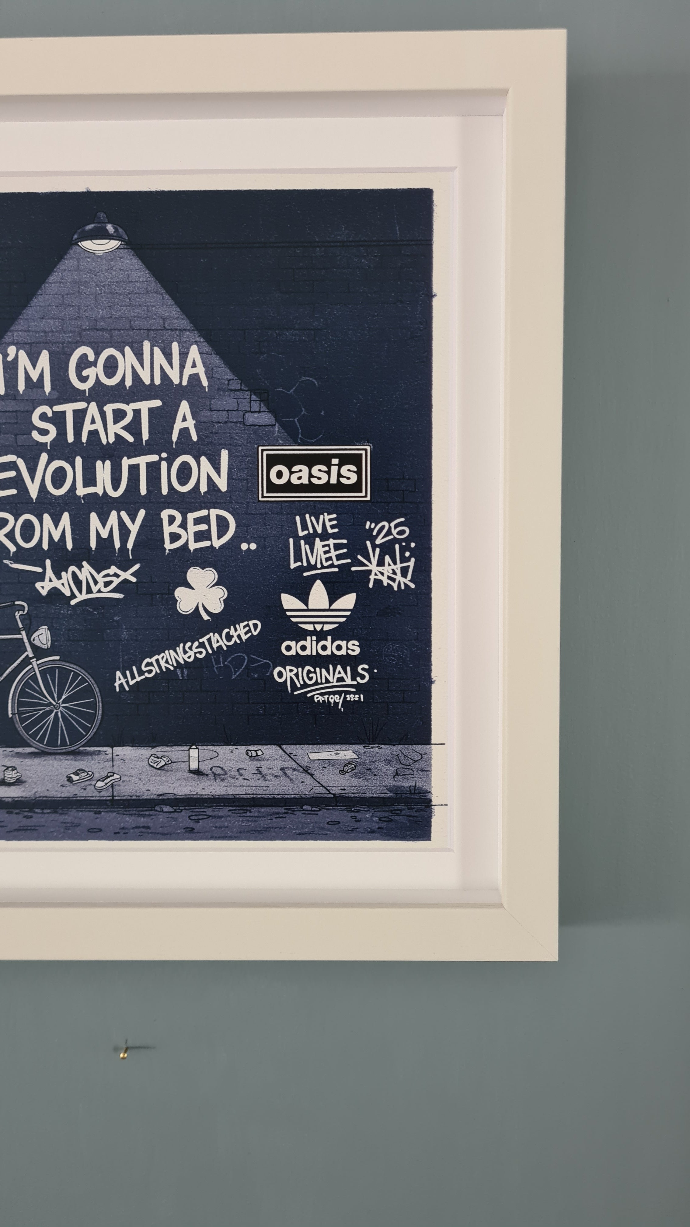 Oasis Graffiti art framed print (Irish connection)