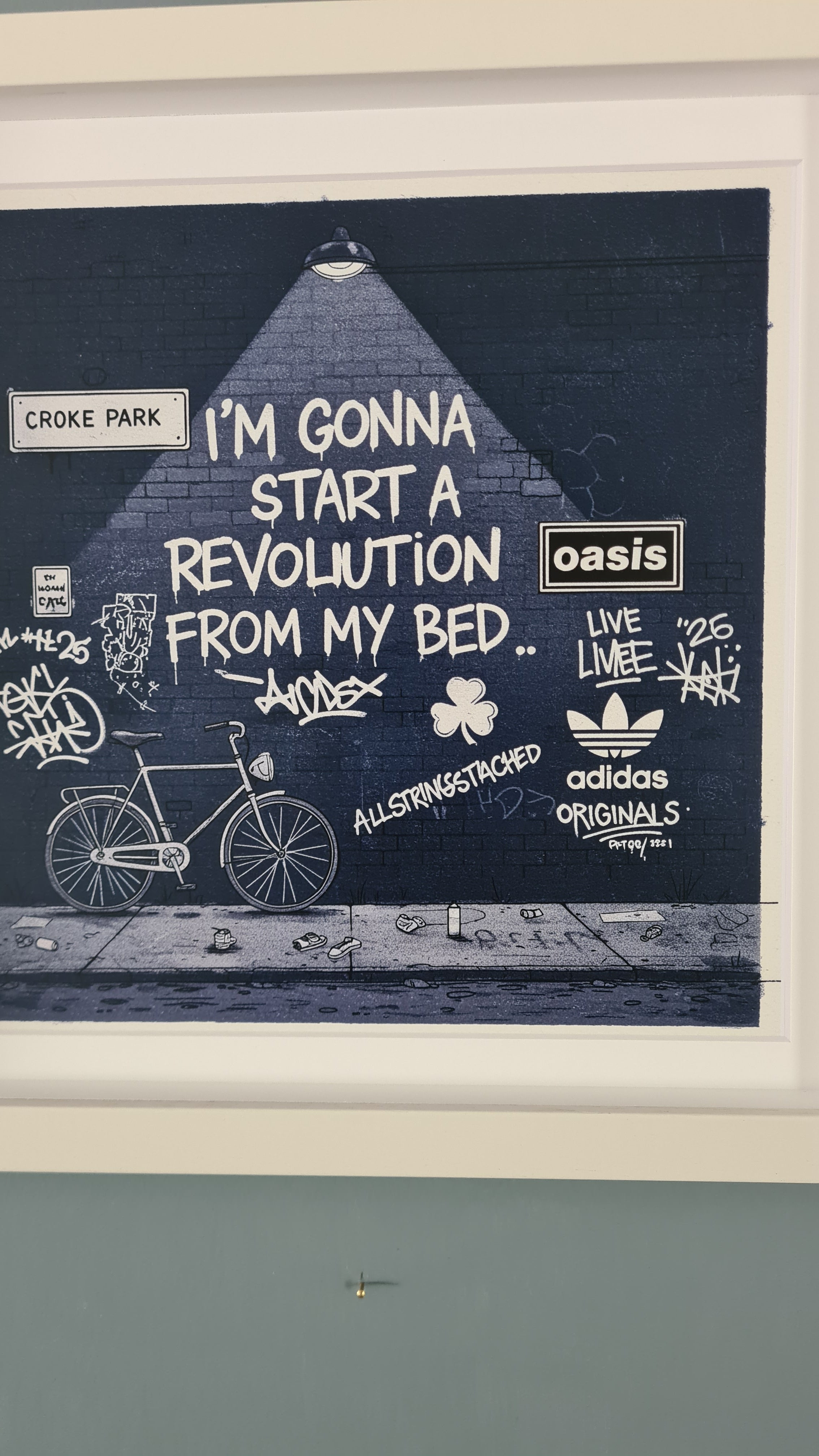 Oasis Graffiti art framed print (Irish connection)