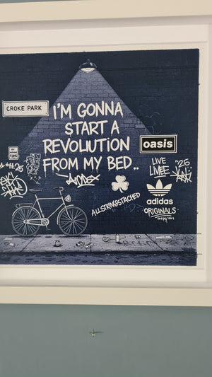 Oasis Graffiti art framed print (Irish connection)