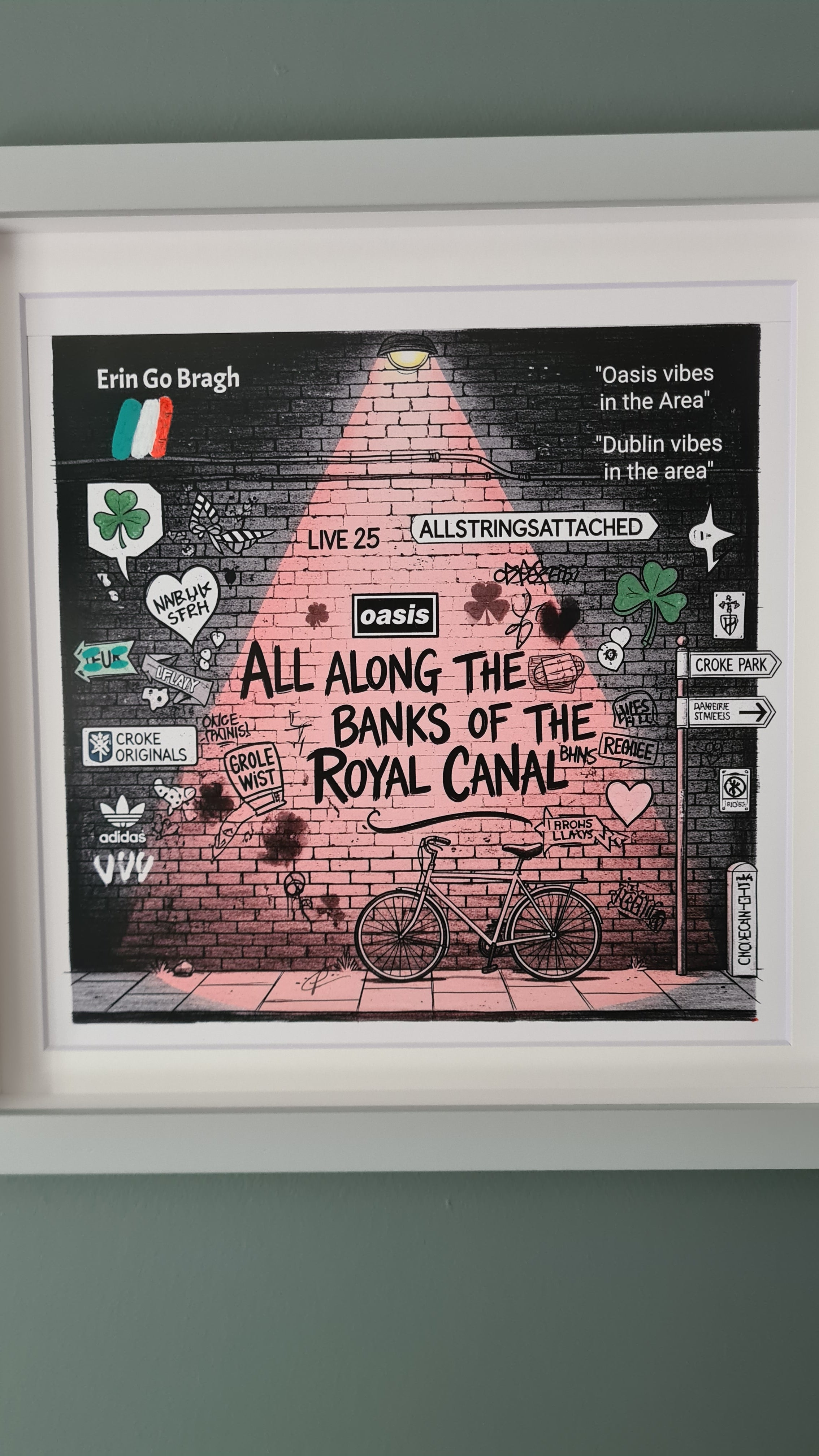 Oasis Graffiti art framed print (Irish connection)