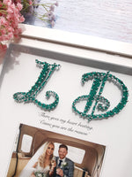 Wedding Day frame with Couple's initials
