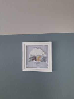 Personalised Baby Cloud (Grey sky background)